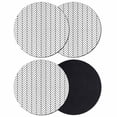thumbnail image 1 of White Geometric Coasters Set of 4, Absorbent Coasters for Drinks, Modern Minimalism Black Striped Lines Coaster for Desk Coffee Table Protection, Home Decor House Warming Gifts 4", 1 of 8