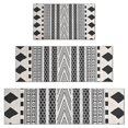 thumbnail image 1 of White Geometric Diamond Chevron Pattern Kitchen Rugs Sets Of 3,Kitchen Runner Rugs Non Skid Washable,Decorative Kitchen Floor Mats for Kitchen,Sink,Laundry,17"x30"+ 17"x47" + 17"x59", 1 of 6
