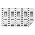 thumbnail image 1 of White Geometric Diamond Chevron Pattern Rectangle Tablecloth 60"x102",Waterproof Polyester Rectangle Table Cloth, Wipeable Spillproof Polyester Tablecloth for Dining, Camping, Indoor and Outdoor, 1 of 6