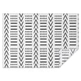 thumbnail image 1 of White Geometric Diamond Chevron Pattern Rectangle Tablecloth 60"x84",Waterproof Polyester Rectangle Table Cloth, Wipeable Spillproof Polyester Tablecloth for Dining, Camping, Indoor and Outdoor, 1 of 5