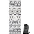 thumbnail image 1 of White Geometric Diamond Wave Pattern Hot Yoga Mat Towel Non Slip for Hot Yoga - Quick-Drying Yoga Mat Cover with 4 Corner Pockets with Travel Bag - Hot Yoga Towel Non Slip 70"x26", 1 of 6