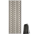 thumbnail image 1 of White Geometric Triangle Chevron Pattern Hot Yoga Mat Towel Non Slip for Hot Yoga - Quick-Drying Yoga Mat Cover with 4 Corner Pockets with Travel Bag - Hot Yoga Towel Non Slip 74"x26", 1 of 6
