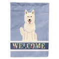 thumbnail image 1 of White German Shepherd Welcome Flag Canvas House Size, 1 of 1