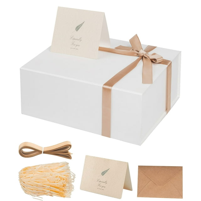 White Gift Box 13 x 10 x 5 inch Extra Large Gift Box with Lids for