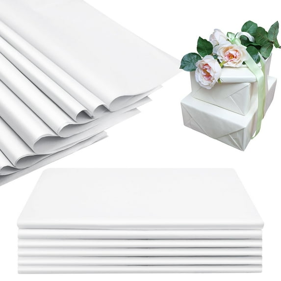 White Gift Wrap Tissue Paper 20x30 Inch 200 Sheets For Storage and Crafts