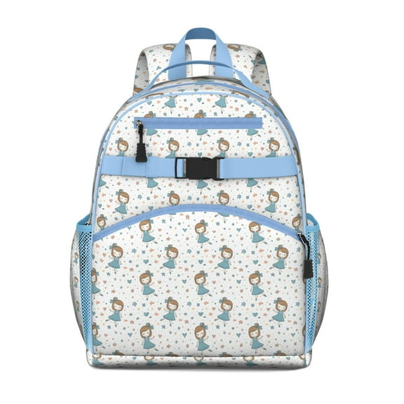 White Girl Dance Pattern Backpack for School,Cute School Bag,Schoolbag with Adjustable Shoulder Straps & Padded Back,15.25"x11.5"x5.25"