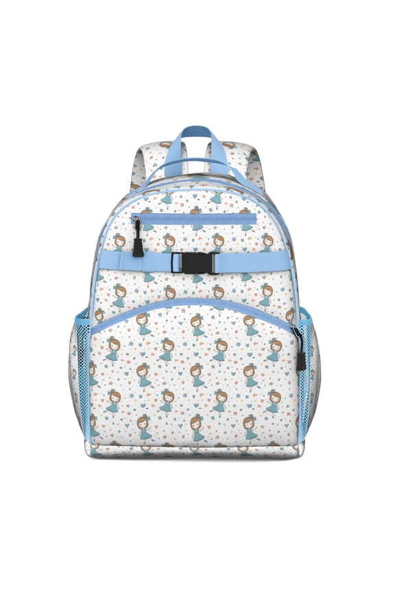 White Girl Dance Pattern Backpack for School,Cute School Bag,Schoolbag with Adjustable Shoulder Straps & Padded Back,15.25"x11.5"x5.25"