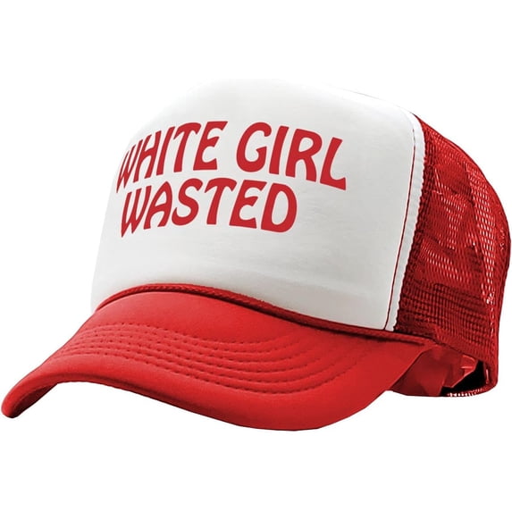 White Girl Wasted Party Hat - Funny Trucker Hat for Women - Drinking Hat - Ideal Party Girl Cap - White Elephant Gift