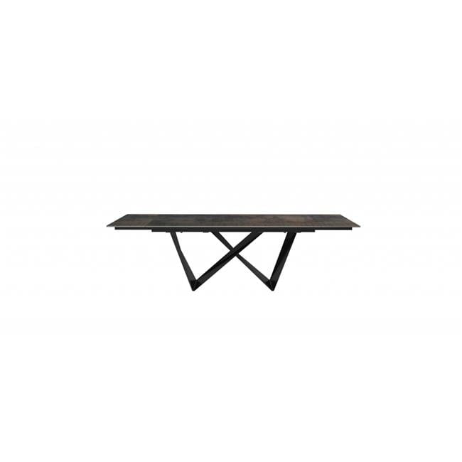 Contemporary Round Wood & Glass Extendable Dining Table in White