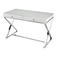 thumbnail image 1 of Dimond Home Writing Desk in White and Chrome, 1 of 2