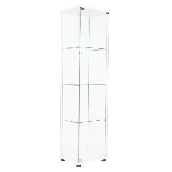 White Glass Display Cabinet / Office Decor Use / Easy - Visible Items