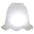 thumbnail image 1 of White Glass Lamp Shade Light Fixture Accessory Replacement Glass Lampshade with Flower Shaped 1.63inch Fitter Lamp Shade Cover for Pendant Lights Table lamp Floor Lamp Wall Sconce Chandelier, 1 of 7