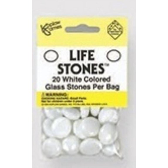 White Glass Stones New