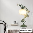 thumbnail image 1 of White Glass Table Lamp with Tiffany Style Victorian Design Flower Shade Lamp Without Bulb Handmade, 1 of 20