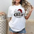 thumbnail image 1 of White Glitter Christmas Crew T-Shirt, Group Matching Gift Tee, 1 of 5