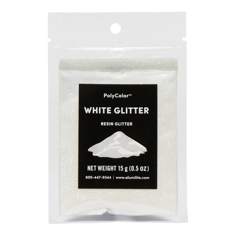  White Glitter Powder – Colored Glitter for Epoxy Resin, Arts  and Crafts, and More! Glitter Pigment Powder Mixes Fast and Easy with  Beautiful Results! (PolyColor) : Arts, Crafts & Sewing