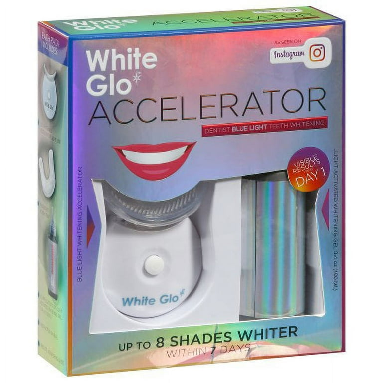 White Glo Accelerator Blue Light Teeth Whitening Kit Blue, 55 OFF