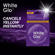 White Glo Purple Tooth Toner Color Correcting Whitening Powder, Fresh Mint, Enamel Safe, 1.4 oz