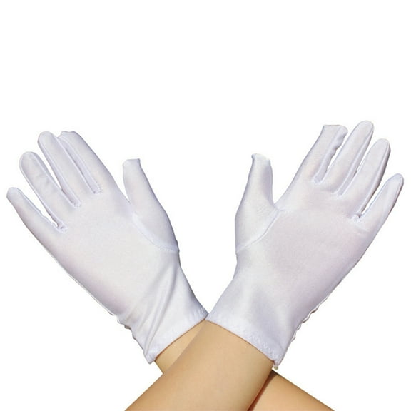 White Gloves Formal Uniform Gloves for Boys Girls Art Show Party White Gloves Formal Pageant for Etiquette