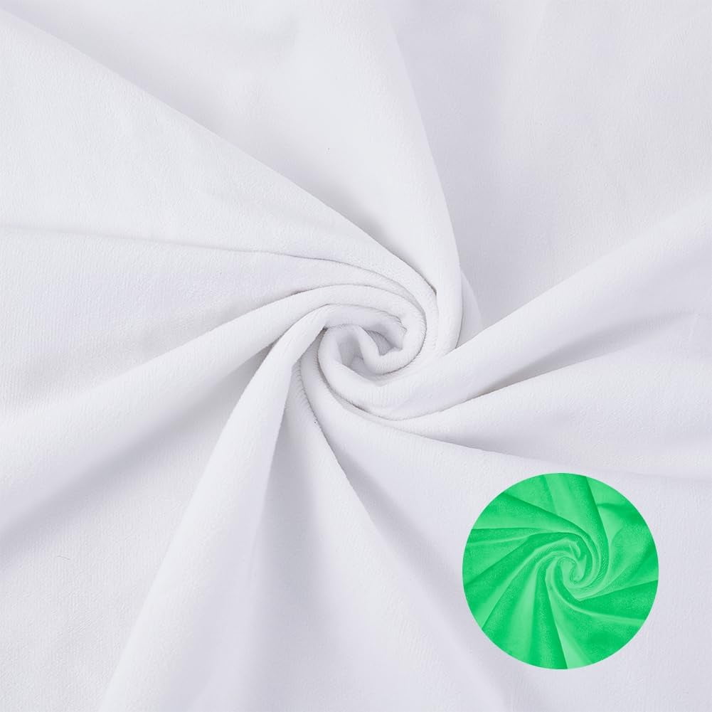 White Glow in The Dark Fabric 55x35.8inches Luminous Soft Velvet Fabric Glow in The Dark Sewing Patchwork Fabric Luminescent Quilting Fabric