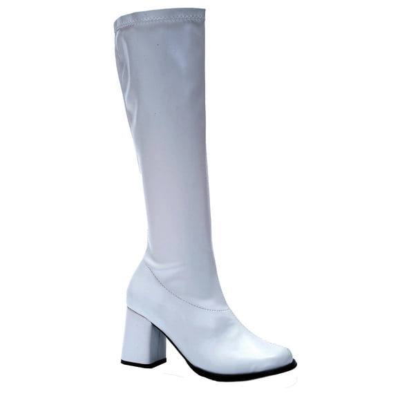 White GoGo Boots Adult Halloween Costume Accessory