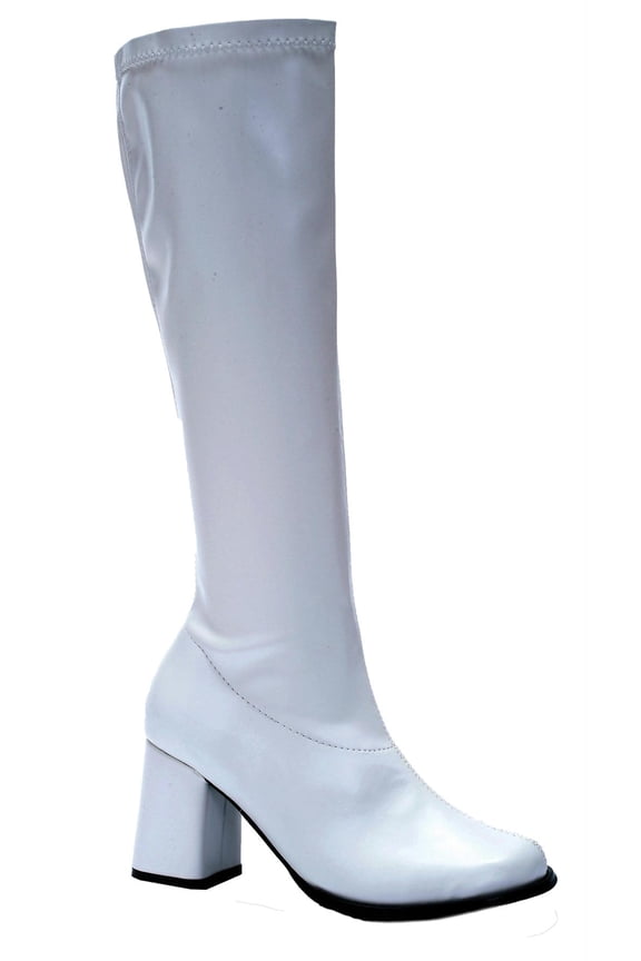 White GoGo Boots Adult Halloween Costume Accessory