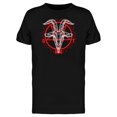 thumbnail image 1 of White Goat Demon Silhouette T-Shirt Men -Image by Shutterstock, Male 3X-Large, 1 of 2