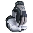 thumbnail image 1 of White Goat Grain Leather Palm Gloves, Large, White/Black/Gray, 1 of 6
