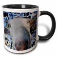 thumbnail image 1 of 3drose, White Goat Head Sparkle Back, 11oz Two-tone Black Mug, 1 of 6