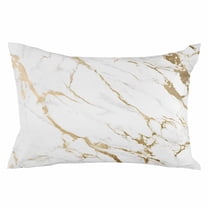 White Gold Abstract Throw Pillow Cover 20 x 26 Inch Decorative Pillow Cover Modern Marble Geometric Lumbar Pillowcase Seasonal Rectangle Cushion Case for Couch Sofa Bed Living Room