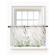 thumbnail image 1 of White Gold Abstract Tier Curtains 24 Inch Length, Sheer Curtains for Bedroom Living Room Window Modern Marble Geometric Rod Pocket Voile Drapes Kitchen Curtains Small Half Window 27.5"x24" 2 Panels, 1 of 6