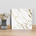 thumbnail image 1 of White Gold Abstract Wall Art Painting on Canvas, Modern Marble Geometric Canvas Art Home Prints Wall Art Framed Modern Artwork for Living Room Bedroom Wall Decor 20x20in, 1 of 9