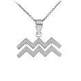 thumbnail image 1 of White Gold Aquarius Zodiac Sign Pendant Necklace :  10K  Pendant with 18" chain, 1 of 1