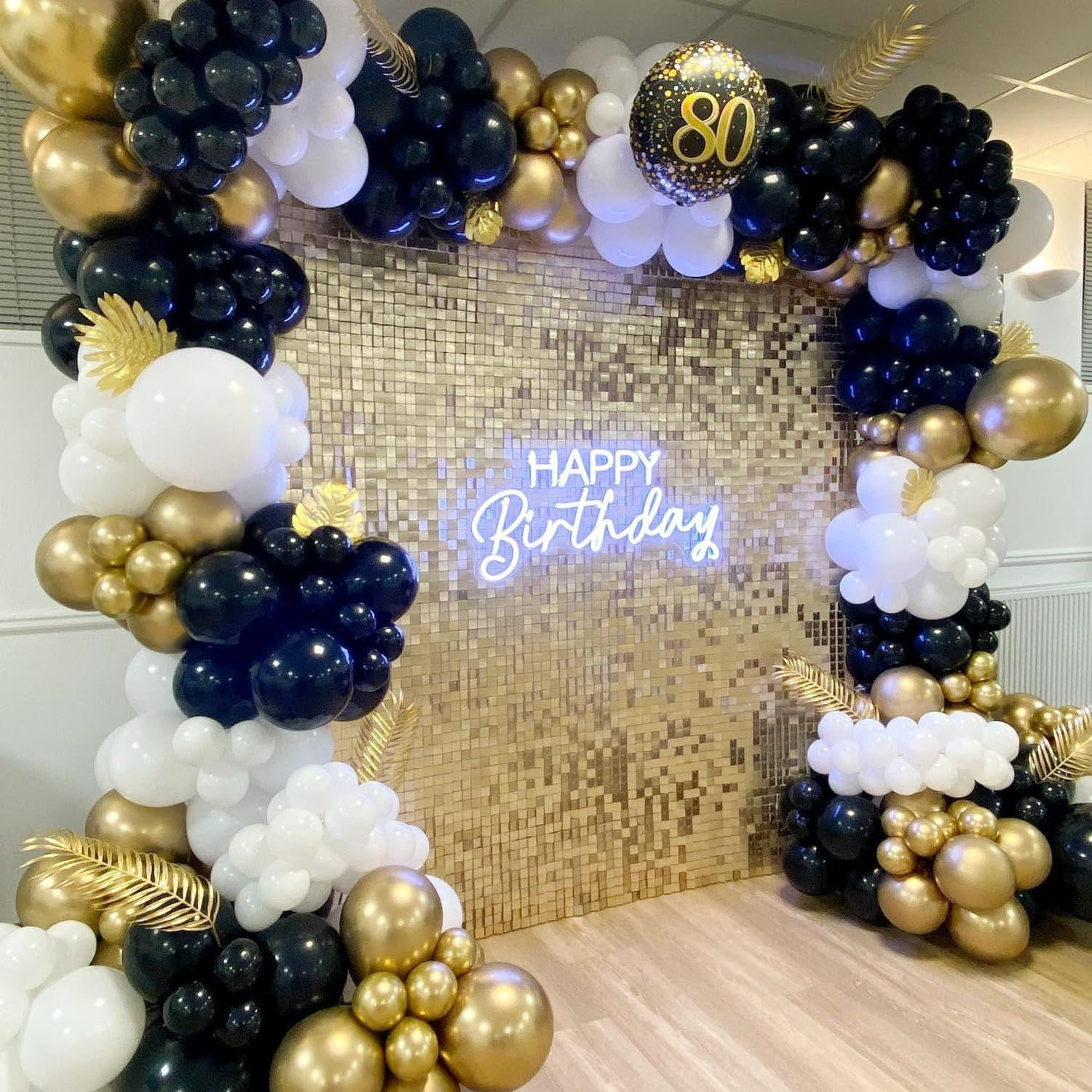 White and Gold Balloons Garland Kit  124pcs White Metallic Gold Confetti Balloon Arch Kit for Wedding  Engagements Birthday Graduation Baby Shower Celebrations Anniversary Party Decoratio