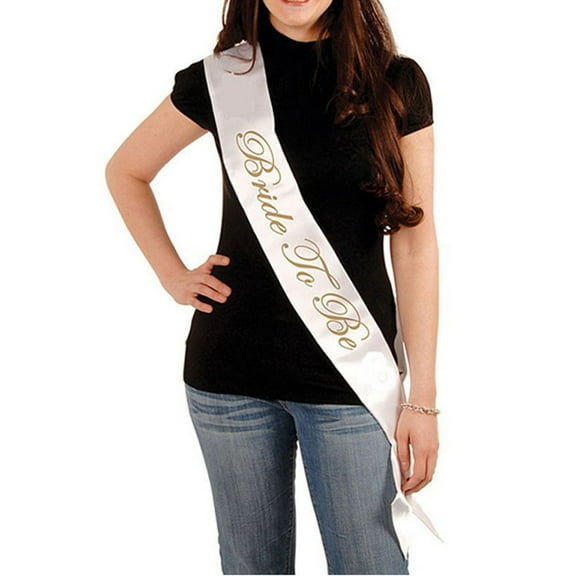 White Gold Bride To Be Party Sash Girls Hen Night Bachelorette Bridal Shower