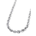 thumbnail image 1 of White Gold Chain - Womens Solid Rope Chain 10K/14K Gold, 1 of 7