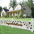 White and Gold Congratulations Banner Congratulations Yard Sign