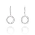 thumbnail image 1 of White Gold Cubic Zirconia Dangle Earrings for Women, 1 of 2