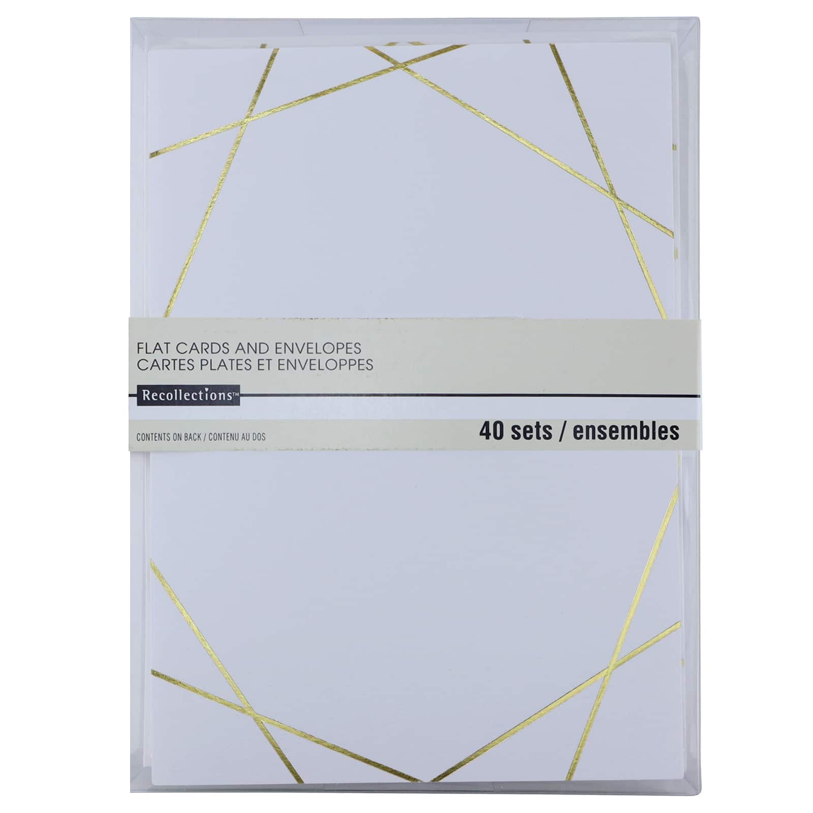 White And Gold Foil Flat Cards And Envelopes By Recollections™ 5 X 7