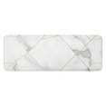 thumbnail image 1 of White Gold Geometric Marble Kitchen Rug Mat,Kitchen Runner Rugs Non Skid Washable,Decorative Kitchen Floor Mats for Kitchen,Sink,Laundry,17"x47.2", 1 of 7