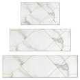 thumbnail image 1 of White Gold Geometric Marble Kitchen Rugs Sets Of 3,Kitchen Runner Rugs Non Skid Washable,Decorative Kitchen Floor Mats for Kitchen,Sink,Laundry,17"x30"+ 17"x47" + 17"x59", 1 of 6