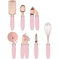 thumbnail image 1 of White & Gold Kitchen Tools and Gadgets - Luxe 7PC Cooking Tools and Gadgets with Anti-Slip Handles, Gold Utensils Set, Gold Kitchen Accessories,Premium Kitchen Gadget Set (rose gold and pink), 1 of 15