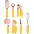 thumbnail image 1 of White & Gold Kitchen Tools and Gadgets - Luxe 7PC Cooking Tools and Gadgets with Anti-Slip Handles, Utensils Set, Gold Kitchen Accessories,Premium Kitchen Gadget Set (Rose gold and yellow), 1 of 13