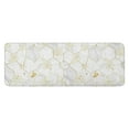 thumbnail image 1 of White Gold Leaf Hexagon Marble Pattern Kitchen Rug Mat,Kitchen Runner Rugs Non Skid Washable,Decorative Kitchen Floor Mats for Kitchen,Sink,Laundry,17"x47.2", 1 of 7