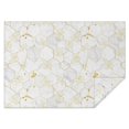 thumbnail image 1 of White Gold Leaf Hexagon Marble Pattern Rectangle Tablecloth 60"x84",Waterproof Polyester Rectangle Table Cloth, Wipeable Spillproof Polyester Tablecloth for Dining, Camping, Indoor and Outdoor, 1 of 5