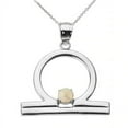 thumbnail image 1 of White Gold Libra Zodiac Sign October Birthstone Pendant Necklace :  10K  Pendant with 22" chain, 1 of 1