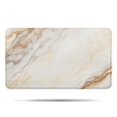 thumbnail image 1 of White Gold Marble Pattern Bathroom Rugs Mat,Non Slip Microfiber Bathroom Rug,Rubber Backing,Soft Bathroom Mats for Bathroom Floor,Tub and Shower,17x30in(43x75cm), 1 of 5