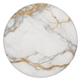 thumbnail image 1 of White Gold Marble Pattern Round Fitted Tablecloth with Elastic Edge,Dining Table Cover Waterproof,Outdoor Round Tablecloth for Camping,Dining,Indoor and Outdoor, 1 of 7