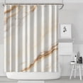 thumbnail image 1 of White Gold Marble Pattern Shower Curtain 84"x72" ,Bathroom Decorative Shower Curtains Set with 12 Hooks,Modern Waterproof Washable Shower Curtain, 1 of 6