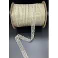 thumbnail image 1 of White/Gold Metallic 1" Lace, 1 of 2